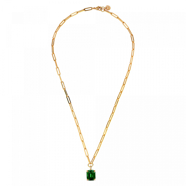 Колье OCTA (кристалл зеленый, г/п: золото, 50 см) Дания DYRBERG/KERN 470102