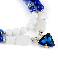 Колье(Кварц, хрустальное стекло, латунь. Гальв. покрытие: родий.) Solo 10118171 Россия