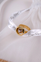 Кольцо (кристаллы персиковые 1,6 см, регулируется) Италия Claudio Canzian 002 01 550