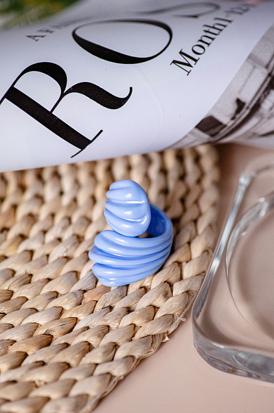 Кольцо Cobra 18 голубое Италия ENZO BENZO 