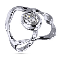Кольцо Грация (кристаллы белые, г/п: родий, р.17) Uvelina SW00 0065R-001R-7