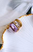 Кольцо (кристаллы сиреневые 2х1,5 см) Италия Claudio Canzian 002 01 544