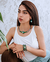 Серьги Masso зеленый ENZO BENZO 