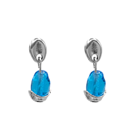 Серьги Ciclon 254601-07 (муранское стекло, 2,6х0,8 см) Liquid Испания