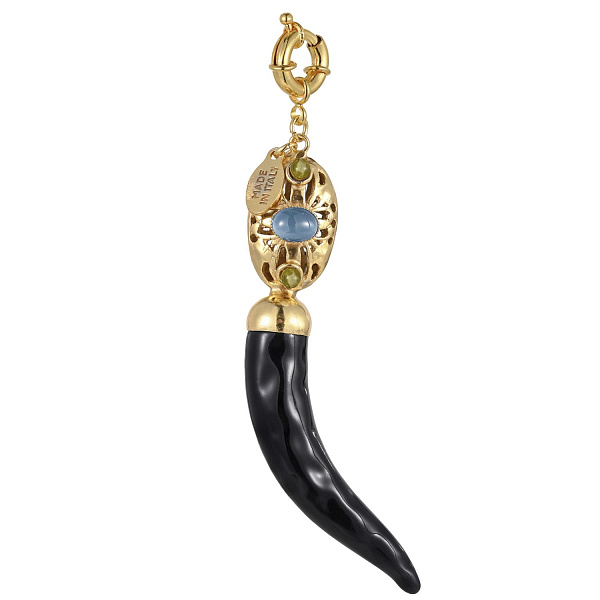 Кулон Перчик (перламутр, керамика черный, 11х2.9 см) 011 05 159 Италия Bane