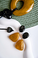 Серьги Organic желтый 5,5х2,3 см Голландия ZSISKA