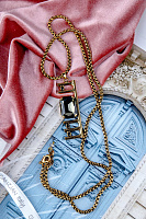 Колье Арт деко (кристаллы графит, черный, 7,5х2 см, 91 см) Италия Claudio Canzian 002 05 825