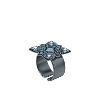 Кольцо (кристаллы Swarovski, 2х2 см, г/п: золото, регулируемый) Katerina Vassou KV26.1-404930B