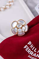 Кольцо (перламутр, г/п: золото. 3.5х3.5 см) Франция Philippe Ferrandis MISS CAMELIA MC51