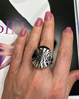 Кольцо Stampa Platina 17,5 черный/серебро ENZO BENZO Италия