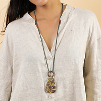 Колье Komodo (Камень острова Мактан, дуб, г/п: золото, 84 см) Франция Nature Bijjoux 15-43621