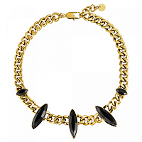 Колье PUNICA (кристалл черный, г/п: золото, 43+3 см) Дания DYRBERG/KERN 470061