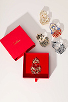 Брошь Матрешка (кристаллы темно-серые,гематит,г/п: родий) Uvelina  AA00 0115R-043A