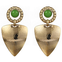 Серьги (агат, 7,7х4 см, 23 гр., г/п: золото) Италия Claudio Canzian 002 02 722