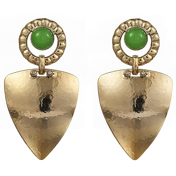 Серьги (агат, 7,7х4 см, 23 гр., г/п: золото) Италия Claudio Canzian 002 02 722