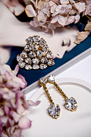 Кольцо Сердце (кристалл прозрачный, г/п: золото, 4,2х4,8 см) Италия  Claudio Canzian 002 01 463