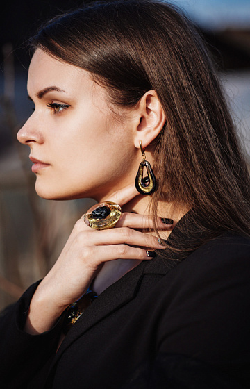 картинка Серьги Laguna Gold Италия ENZO BENZO  ювелирный  магазин Калина являющийся официальным дистрибьютором в России 