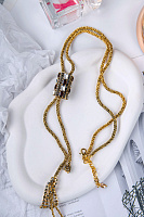 Колье (кристаллы цвета гранат, прозр.,графит, 74+кулон 23,5Х2см) Италия Claudio Canzian 002 05 728