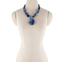 КольеSL (Агат, авантюрин, хруст.стекло, кр.Preciosa, латунь. Г/п) Россия 10119881