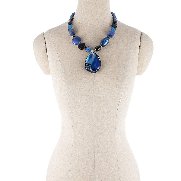 КольеSL (Агат, авантюрин, хруст.стекло, кр.Preciosa, латунь. Г/п) Россия 10119881