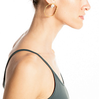 Серьги Philautia (с друзой агата, белый, г/п: золото) Греция Katerina Vassou KV25.1-403203G