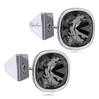 Пусеты Триумф (кристаллы темно-серые, г/п: родий 10 мм) Uvelina SW00 0020R-014E