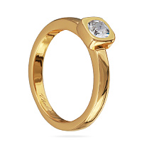 Кольцо Теннис (кристаллы прозрачные, г/п: золото, 4 мм, р.16,5) Uvelina SW00 0001G-001R-6