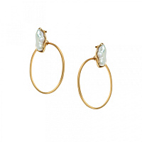 Серьги Periwinkle (жемчуг, г/п: золото) Греция Katerina Vassou KV25.2-308785G
