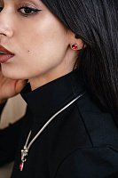 Серьги Ciclon EMO608-03 (кристалл красный, г/п: серебро) Испания