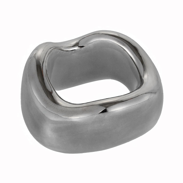 Кольцо (керамика серый, г/п: серебро, ширина 0.8 см,18р) Испания 01901012 Maximilianas 