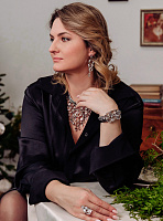 Кольцо Оскар де ла Рента (кристалл прозрачный, г/п: родий) Италия Claudio Canzian 002 01 286