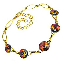 Браслет Lion 5550-1475-7255 (г/п: золото, 17-24 см) Чехия Anabel Crystal