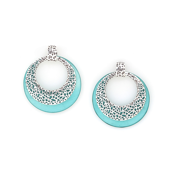 Серьги CORALIA (19,2 гр, 5 см, г/п: серебро) 12-32275 Франция Ori-Tao