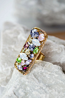 Кольцо  (кристаллы разноцветные) Италия  Claudio Canzian 002 01 450