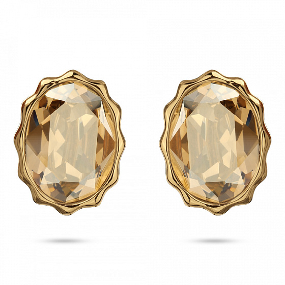 картинка Пусеты Сияние (кристаллы шампань, г/п: золото) Uvelina SW00 0095G-016E1 ювелирный  магазин Калина являющийся официальным дистрибьютором в России 