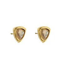 Серьги Ciclon 250602 (кристалл медовый, г/п: золото, 2х2,2 см) Испания Amarre