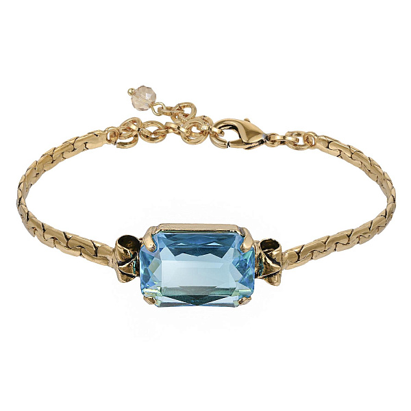 Браслет Леденцы (кристалл бирюзовый, 17х12 мм регул. до 21.5 см) Италия Claudio Canzian 002 04 262