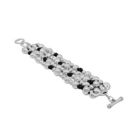 Браслет Ciclon (г/п: серебро, натуральная кожа, регулируется до 19 см) 256122 Испания Spherik