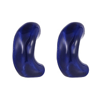 Серьги (керамика синий, г/п: золото, 2.4х1 см. 8 гр.) Испания 01902046