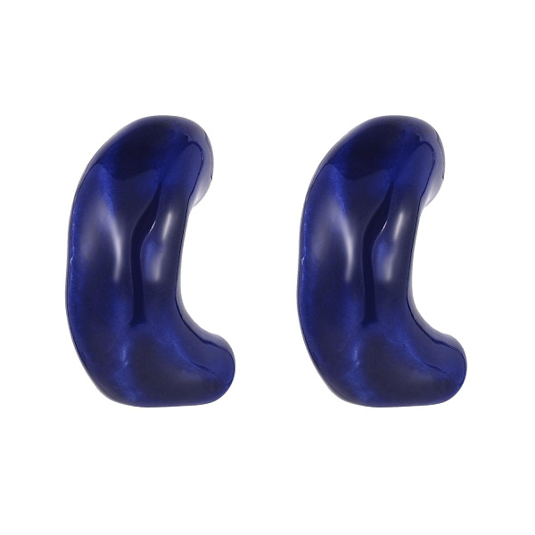 Серьги (керамика синий, г/п: золото, 2.4х1 см. 8 гр.) Испания 01902046