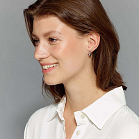 Серьги DESOLO (кристалл прозрачный, г/п: родий, 1 см) Дания DYRBERG/KERN 333114