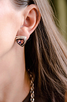 Серьги Ciclon 251608-29 (кристалл лиловый, г/п: серебро, 2,2х2 см) Испания Amarre