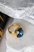 Кольцо Энигма (кристалл голубой) Италия Claudio Canzian 002 01 429