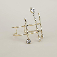 Браслет (кристалл прозрачный 6,7 см, 1х1см, г/п: золото) Греция Kalliope 022 04 018