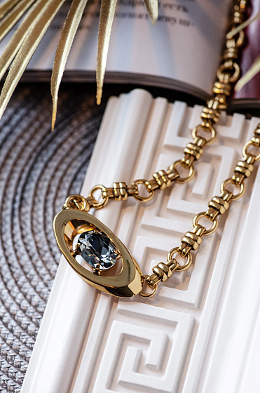 картинка Колье Планета (кристалл графит) Италия  Claudio Canzian 002 05 559 ювелирный  магазин Калина являющийся официальным дистрибьютором в России 