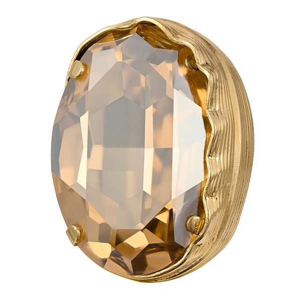 Кольцо Карина (кристалл медовый, 3х2х1 см) Италия Claudio Canzian 002 01 020