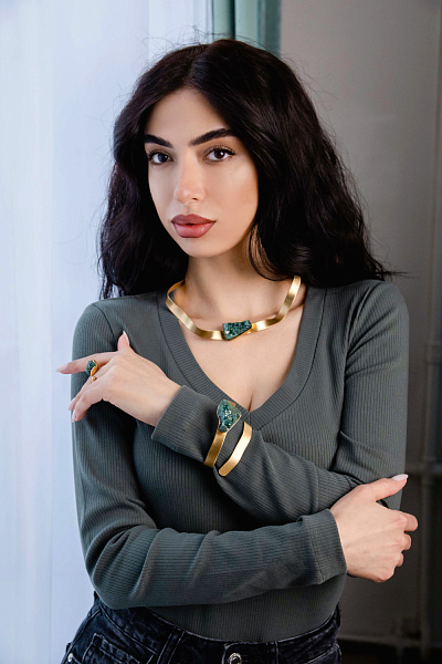 Браслет Chantal (друза агата, г/п: золото) Греция Katerina Vassou KV25 2-275652G