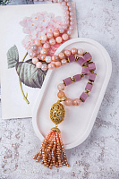 Колье Фаберже6 (Самоцветы, бисер, кристаллы, г/п: золото) Италия Perfetto 051 001 003