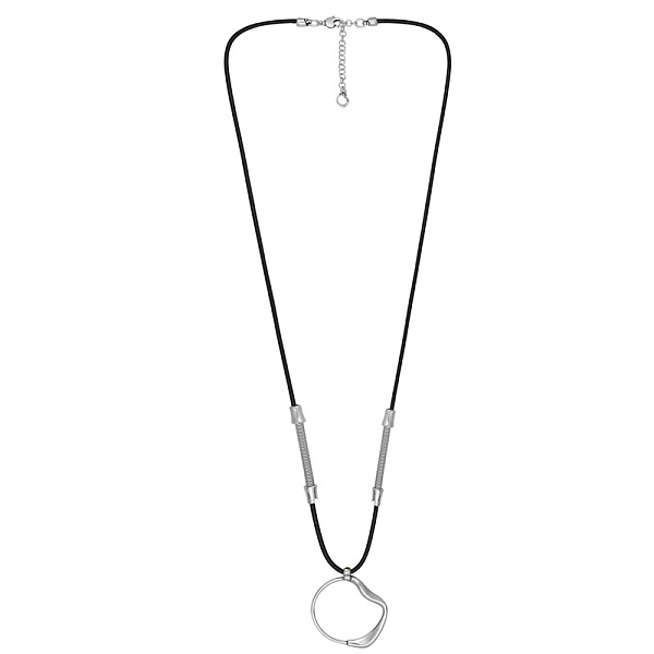 Колье 232805 (нат.кожа, г/п: серебро) Испания Ciclon Dual