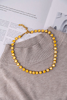 Колье (дынно желтый кристалл, 41+5 см) Италия  Claudio Canzian 002 02 325